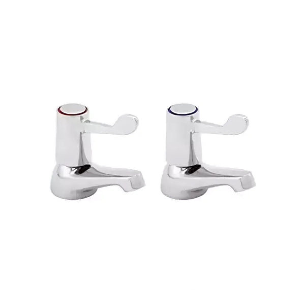 Methven Deva Lever Action Basin Taps with Metal Back Nut, Chrome