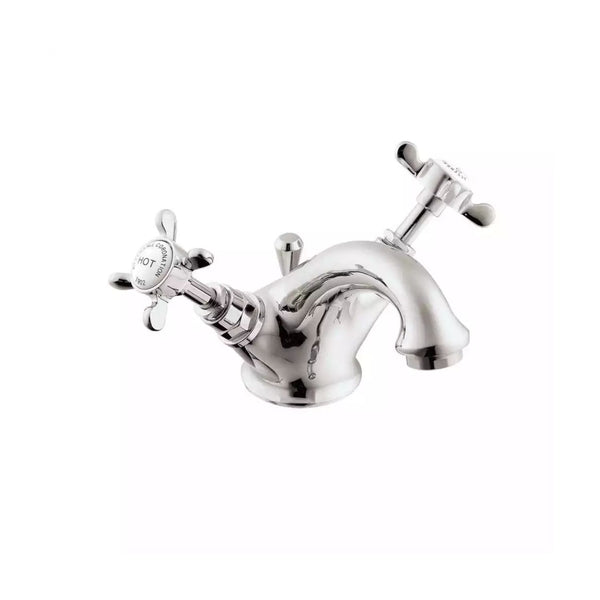 Methven Deva Coronation Brass Mono Basin Mixer Taps with Pop-Up Waste