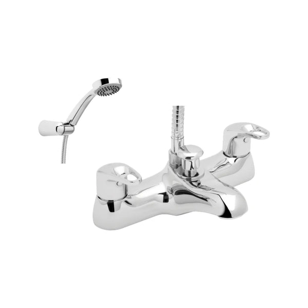 Methven Deva Lace Brass Deck Mounted Bath Shower Mixer, Chrome