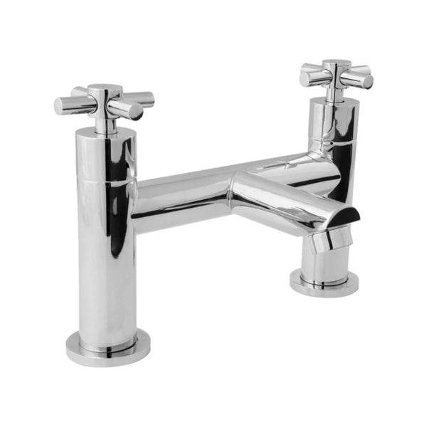 Methven Deva Motif Brass Deck Mounted Bath Filler, Chrome