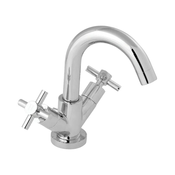 Methven Deva Motif Brass Mono Basin Mixer Tap, Chrome