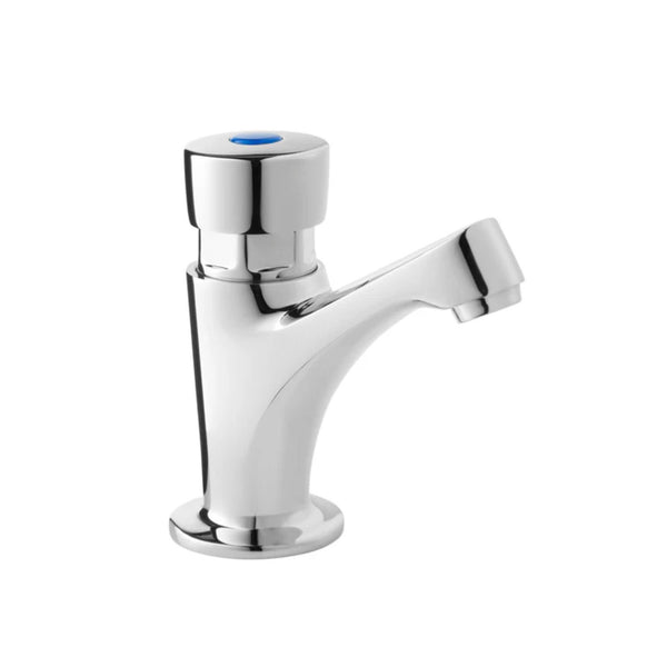 Methven Deva Brass Self Closing Basin Tap, Chrome