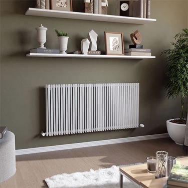 Eucotherm Corus 600 Single White Vertical Triangle Tube Radiator