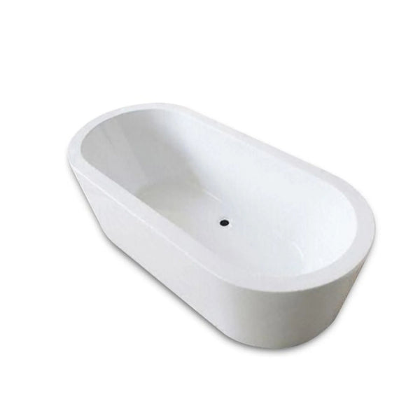 BC Designs Plazia Acrymite Acrylic Freestanding Bath - 1780mm L x 800mm W, White