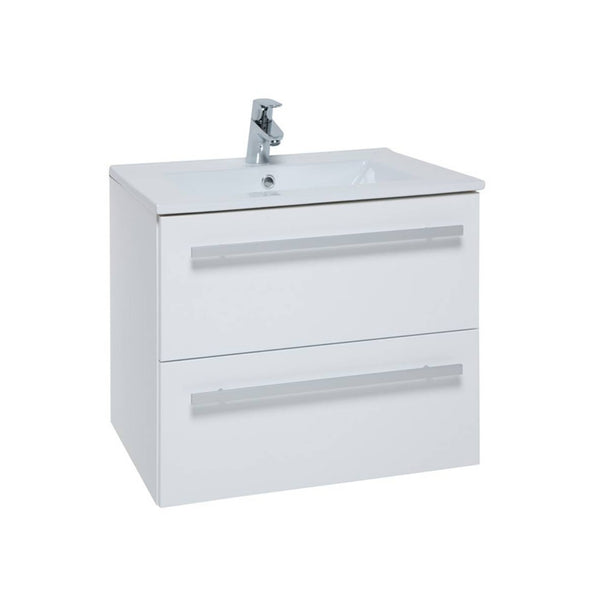 Kartell Purity Wall Mounted 2 Drawer Unit & Ceramic Basin 600mm - White