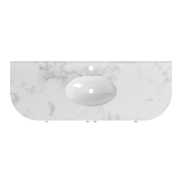 Eastbrook Hardwick Traditional 120cm White Quartz Inset Basin