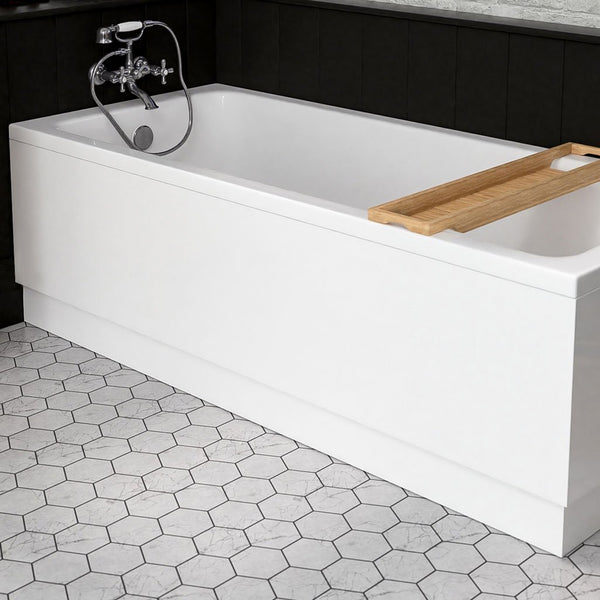 Eastbrook Portland Beaufort Front Bath Panel, 1750mm x 560mm - White