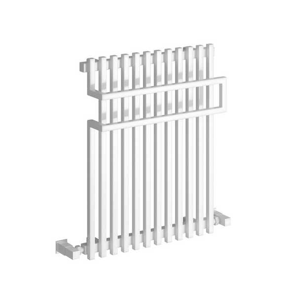 Reina Sori Mild Steel White Square Tubes Designer Heated Towel Rail Radiator