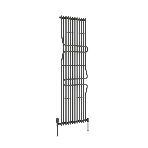 Reina Aletta Steel Vertical Anthracite Designer Heated Towel Rail Radiator Radiator - Central Heating