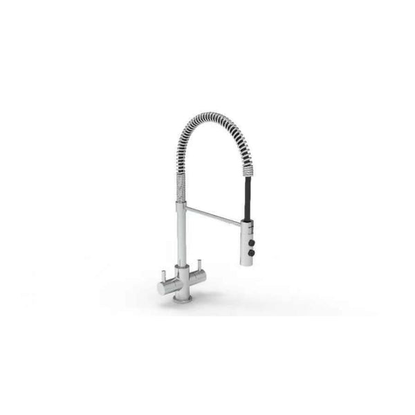 Reginox Titania Flexi Spray Pull Out Duel Lever Spout Kitchen Mixer Tap, Chrome