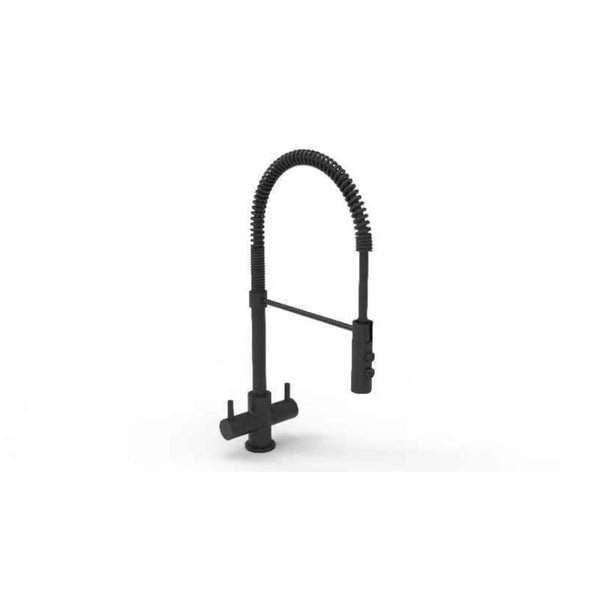 Reginox Titania Flexi Pull Out Spout Spray Kitchen Mixer Tap, Matt Black