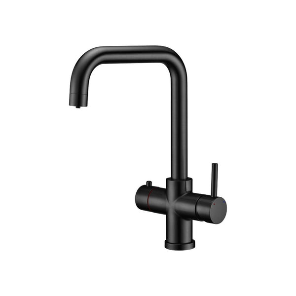 Reginox Tribezi 3IN1 Solid Brass Boiling Water Kitchen mixer Tap, Matt Black