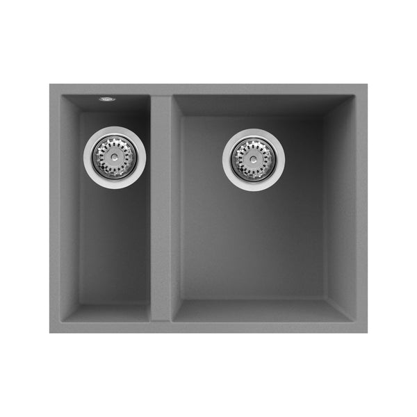 Reginox QUADRA 150 TT U-M 1.5 Bowl Semi-integrated Granite Kitchen Sink, Titanium