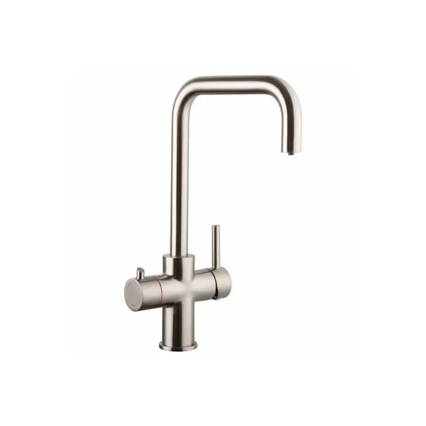 Reginox AMANZI Brushed Nickel 3-in-1 Instant Boiling Water Kitchen Mixer Tap