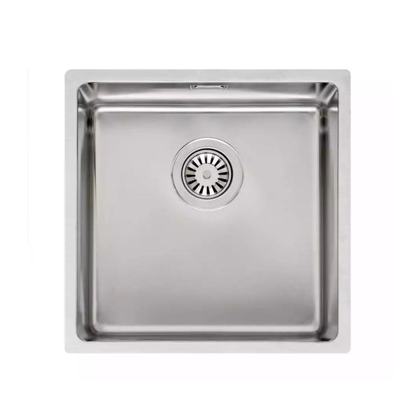 Reginox HOUSTON 40x40 1.0 Undermount Kitchen Sink, 0.9 Gauge Inset and Integrated Sink