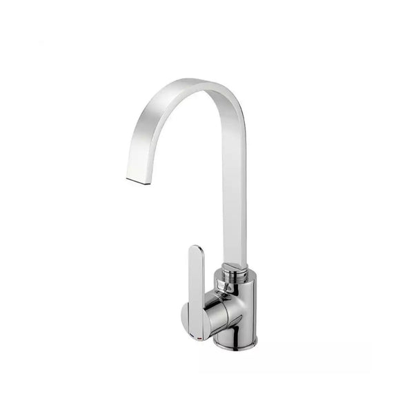 Reginox AMUR CH Single Lever Durable Swan Neck Kitchen Mixer Tap, Chrome