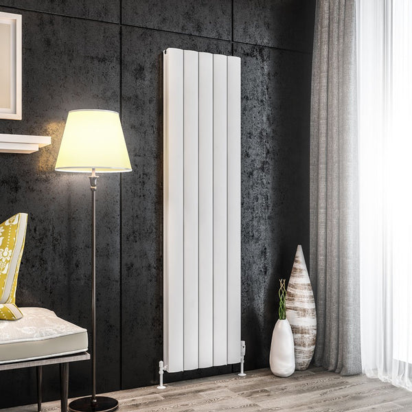 Eastbrook Guardia Matt White Vertical Aluminium Radiators - Central Heating