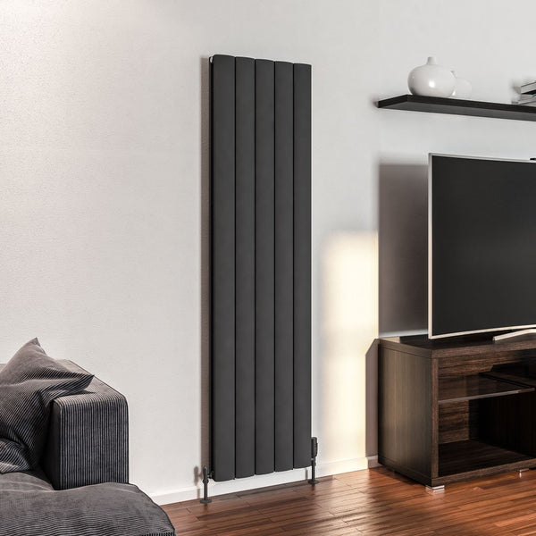 Eastbrook Guardia Matt Anthracite Vertical Aluminium Radiators - Central Heating