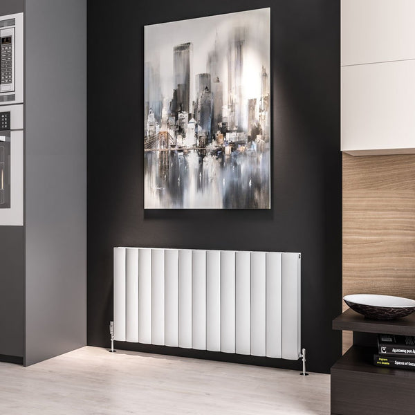 Eastbrook Guardia Matt White Horizontal Aluminium Radiators - Central Heating