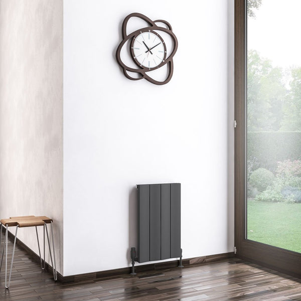 Eastbrook Fairford Matt Anthracite Horizontal Aluminium Radiators - Central Heating