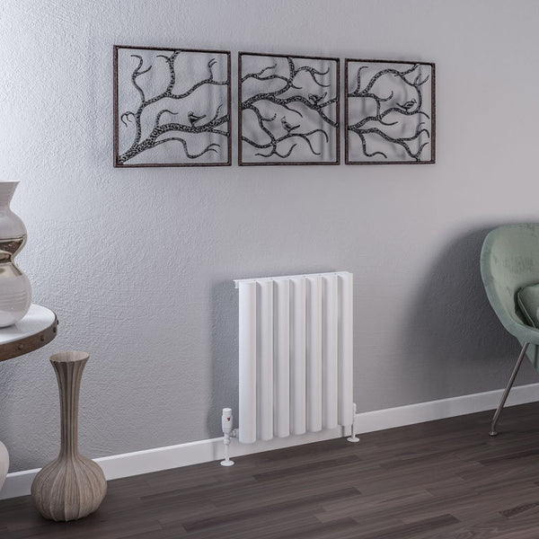 Eastbrook Burford Matt White Horizontal Aluminium Radiators - Central Heating