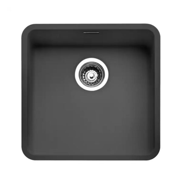 Reginox OHIO Integrated Undermount 1 Bowl Stainless Steel Kitchen Jet Black Sink