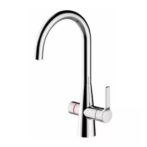 Reginox Dania Single Lever Long Spout Single Flow Mixer Kitchen Tap, Chrome