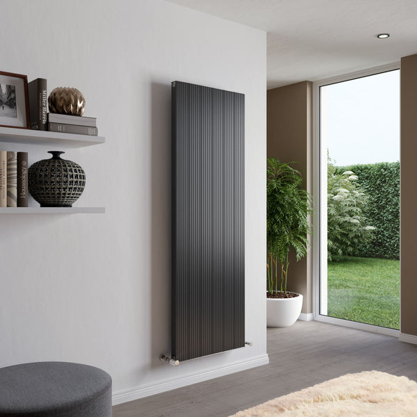 Eucotherm Ariel Anthracite Aluminium Vertical Radiator