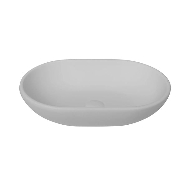 BC Designs Crea Vanity Top Mounted Cian Solid Surface Countertop Basin - 575mm x 145mm