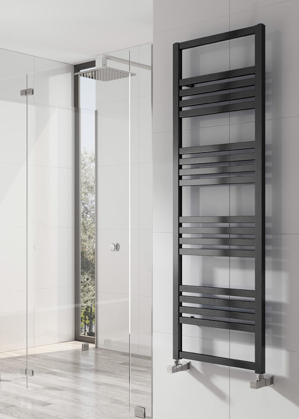 Reina Bolca Anthracite Aluminium Heated Towel Rail Radiator