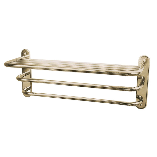 BC Designs Victrion Three Tier Brass Towel Rack Horizontal 260mm H x 612Mmm W, Brushed Gold