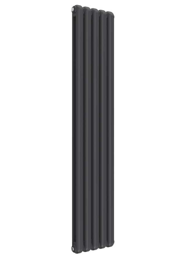 Reina Coneva Steel Anthracite Vertical Designer Radiator, Central Heating