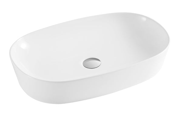 Kartell Island 600mm Style Counter Top Basin, White