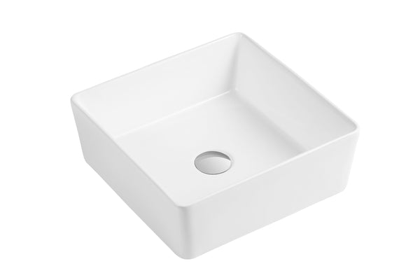 Kartell Lois Square Shape 390mm Counter Top Basin, White