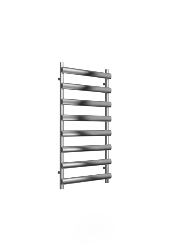 Reina Deno Brushed Stainless Steel Designer Heated Towel Rail Radiator