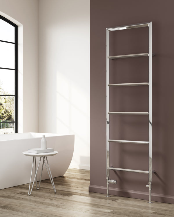 Reina Dora Steel Chrome Designer Heated Towel Rail Radiator