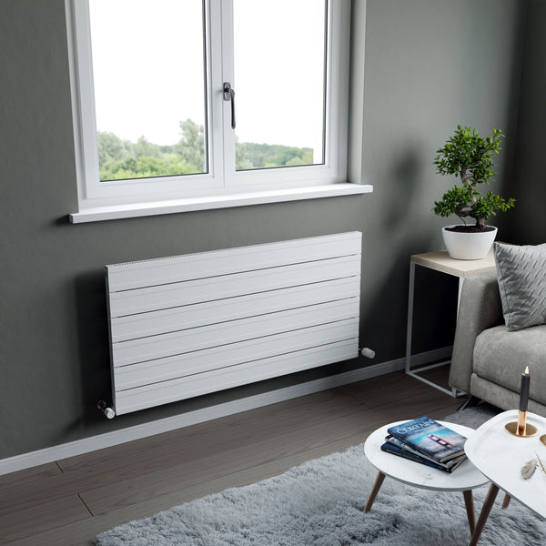 Eucotherm Deimos Aluminium White Horizontal Radiator