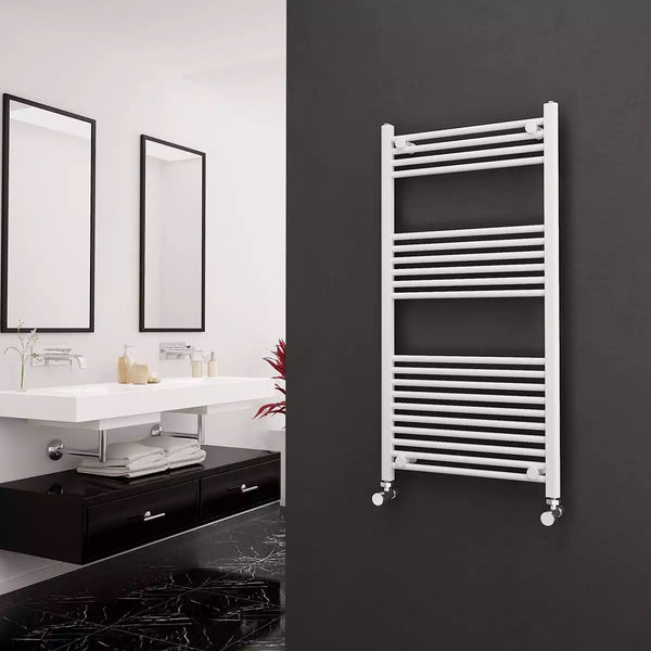 Eastgate 22mm Steel White Straight Heated Towel Rails