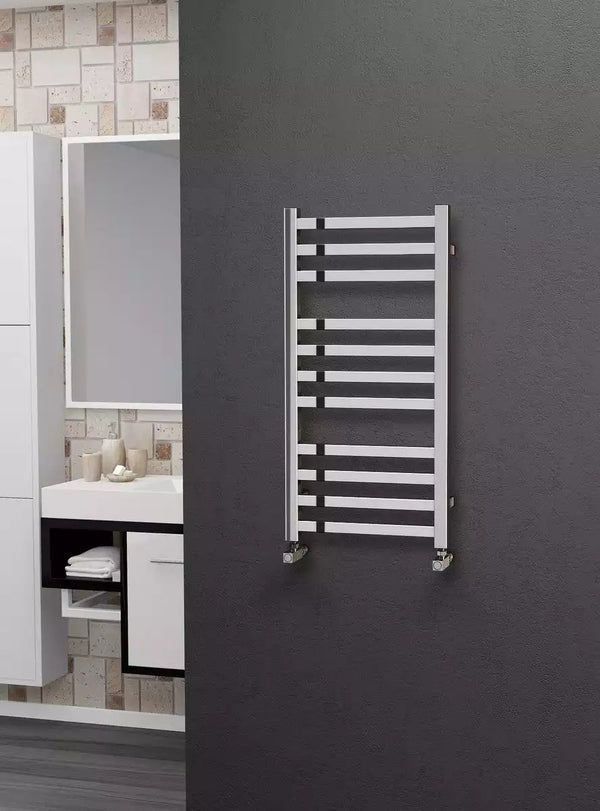 Eastgate Square Tube Polished Stainless Steel Heated Towel Rails