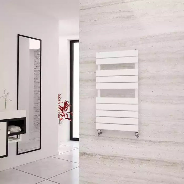 Eastgate Liso Steel White Flat Tube Designer Heated Towel Rails