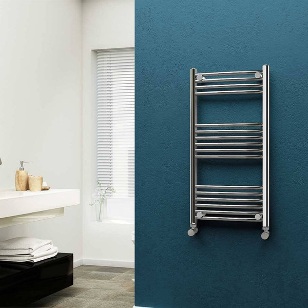 Eastgate 22mm Steel Chrome Curved Heated Towel Rails