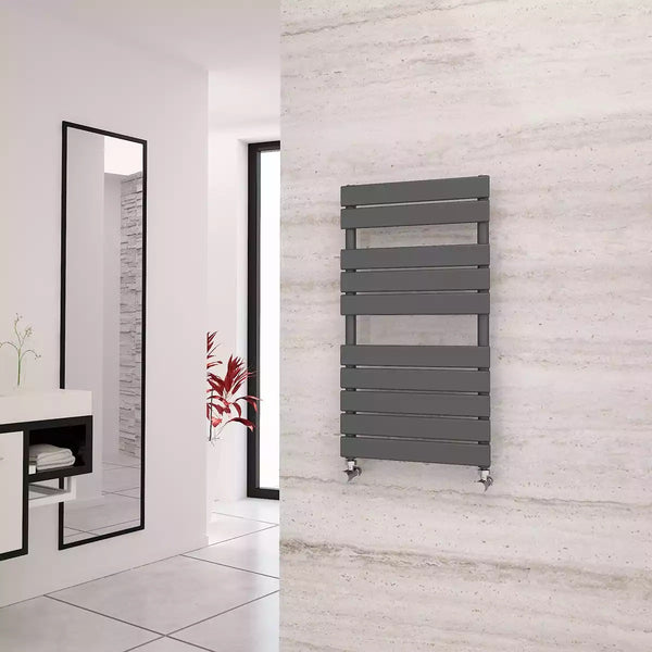 Eastgate Liso Steel Anthracite Flat Tube Designer Heated Towel Rails