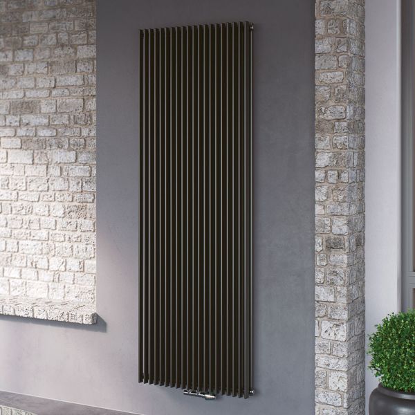 Eucotherm Corus Tube Single Panel Anthracite Vertical Designer Radiator