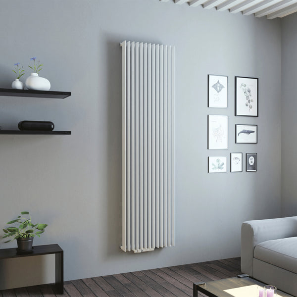 Eucotherm Atlas White Vertical Designer Reverse Panel Radiator