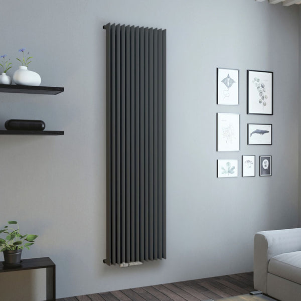 Eucotherm Atlas Anthracite Vertical Reverse Panel Radiator