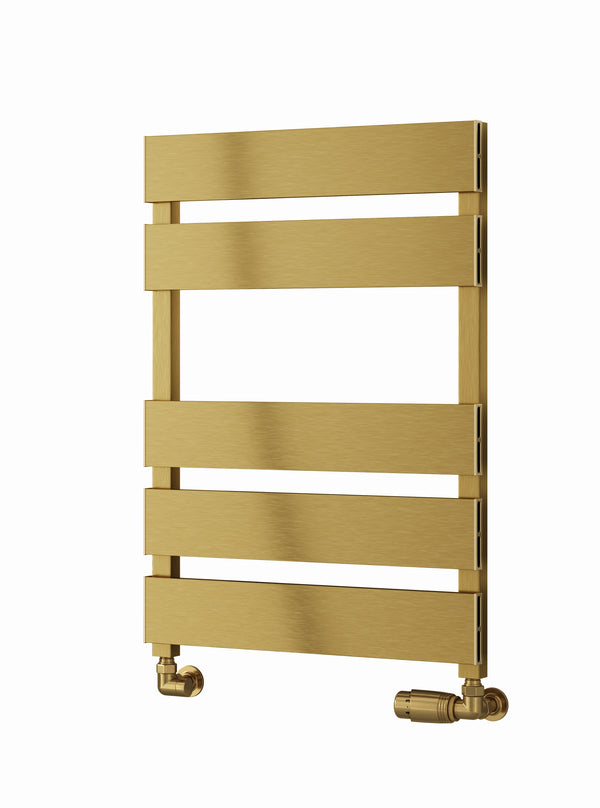 Reina Fermo Aluminium Gold Satin Heated Towel Rail Radiator