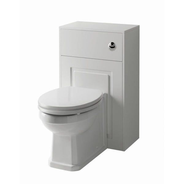 Kartell Astley Traditional Back to Wall Toilet Pan with WC Unit 500mm - Soft Close Seat