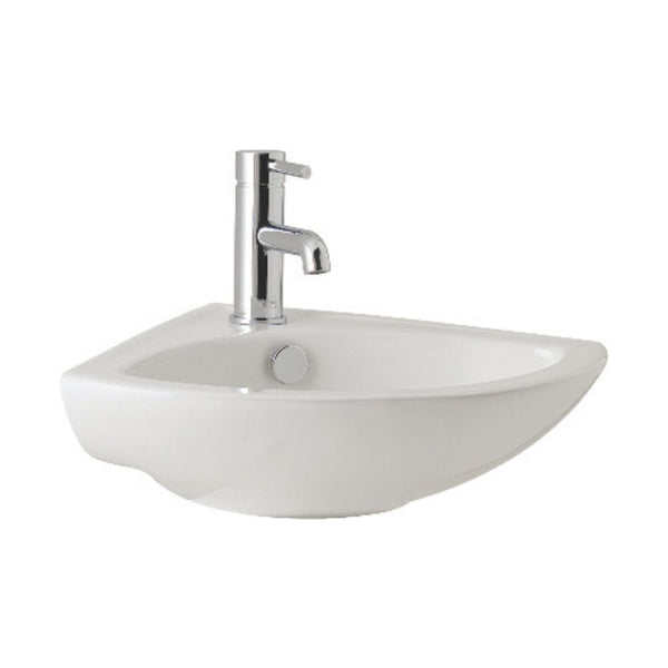 Kartell G4K 1 Tap Hole Corner Basin, 410mm