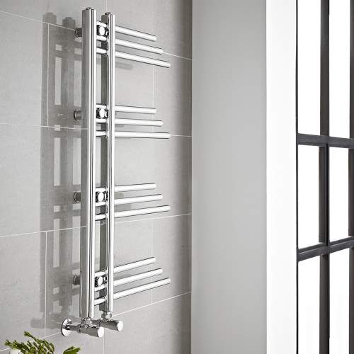 Kartell New York Chrome Plated Designer Heated Towel Rail - 906mm x 500mm