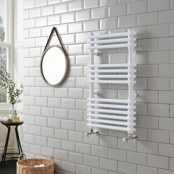 Kartell Kolumn White Dual Column Towel Rail Radiators